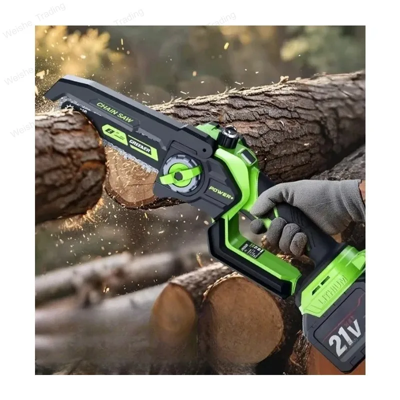 

Small handheld electric chain saw lithium battery large capacity rechargeable electric hand saw
