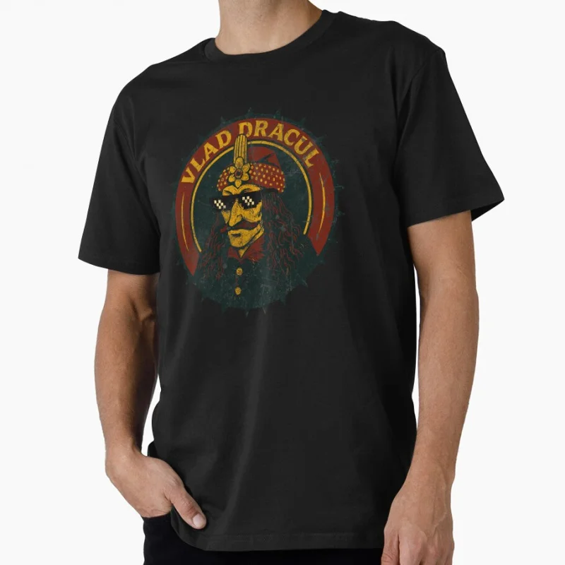 

0128 Vlad The Impaler Dracula Scary halloween Gift T-Shirt Retro Horror Gothic Vampire Graphic Clothes All size Tops