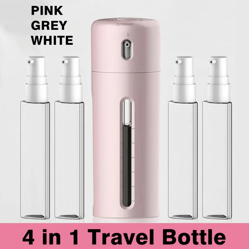 Travel Dispenser Split Bottle Shampoo Lotion Shower Gel Soap Bottle 4 in 1 Empty Sub-bottle Press Container Bottles