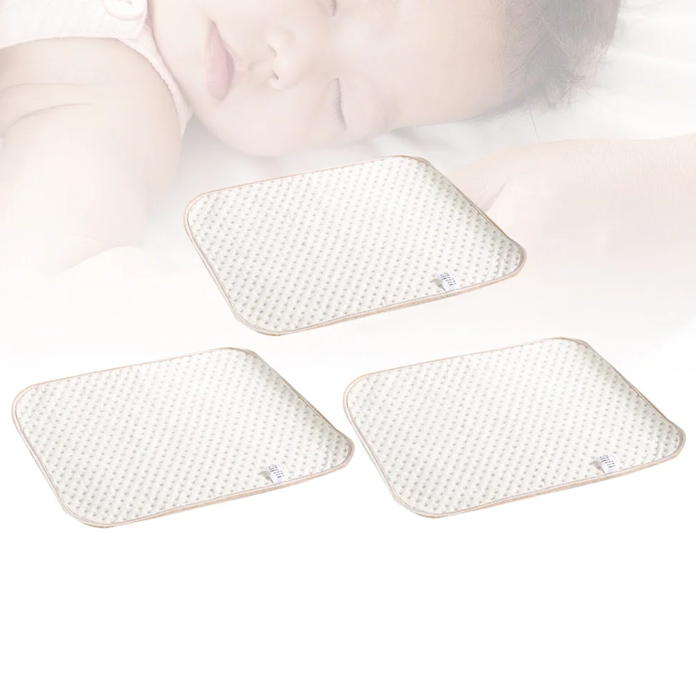 

3Pcs Waterproof Baby Diaper Bed Pads Cotton Breathable Underpads Newborn Infant Size S High Absorbent Baby Bed Pad