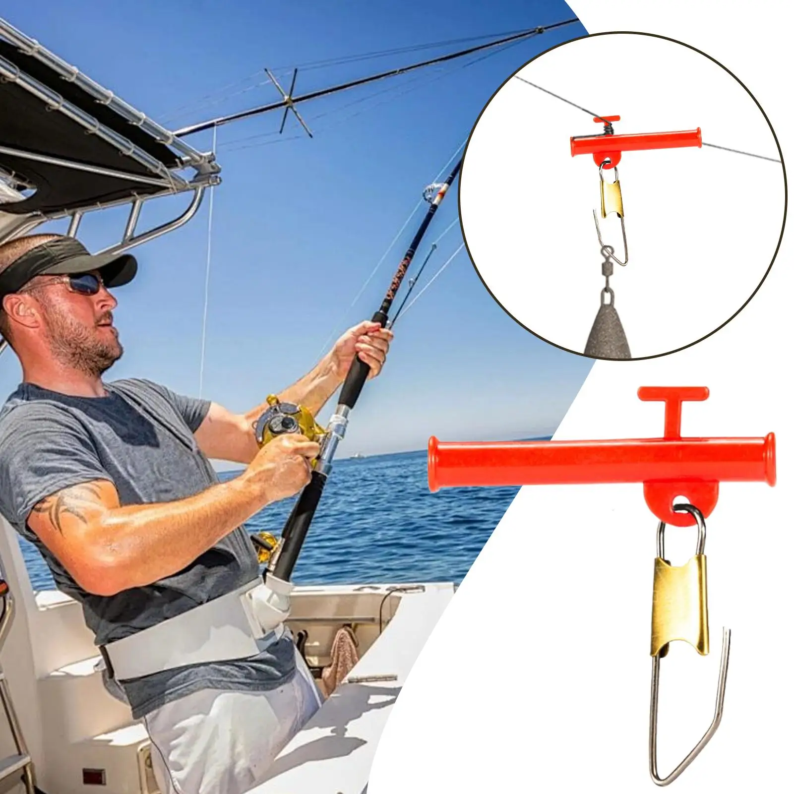 

10PCS Fishing Weight Slider with Pin Design, Heavy Duty Catfishing Tackle for Saltwater Bank Fishing Sturgeon Catfish
