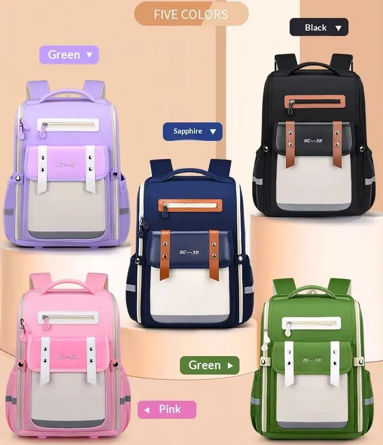 New lightweight and lightweight backpack for elementary school students, British style large capacity cute children's backpack