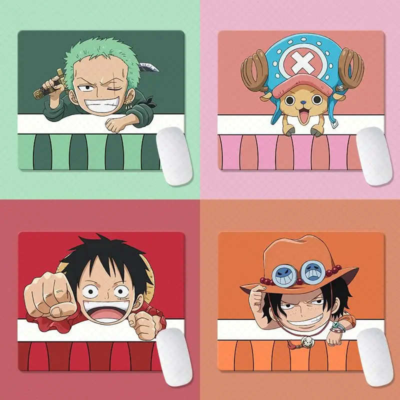 One Piece Animation Peripheral Kawaii Luffy Zoro Chopper Sanji Cute Mouse Pad Cartoon Keyboard Game Table Mat Gift Wholesale