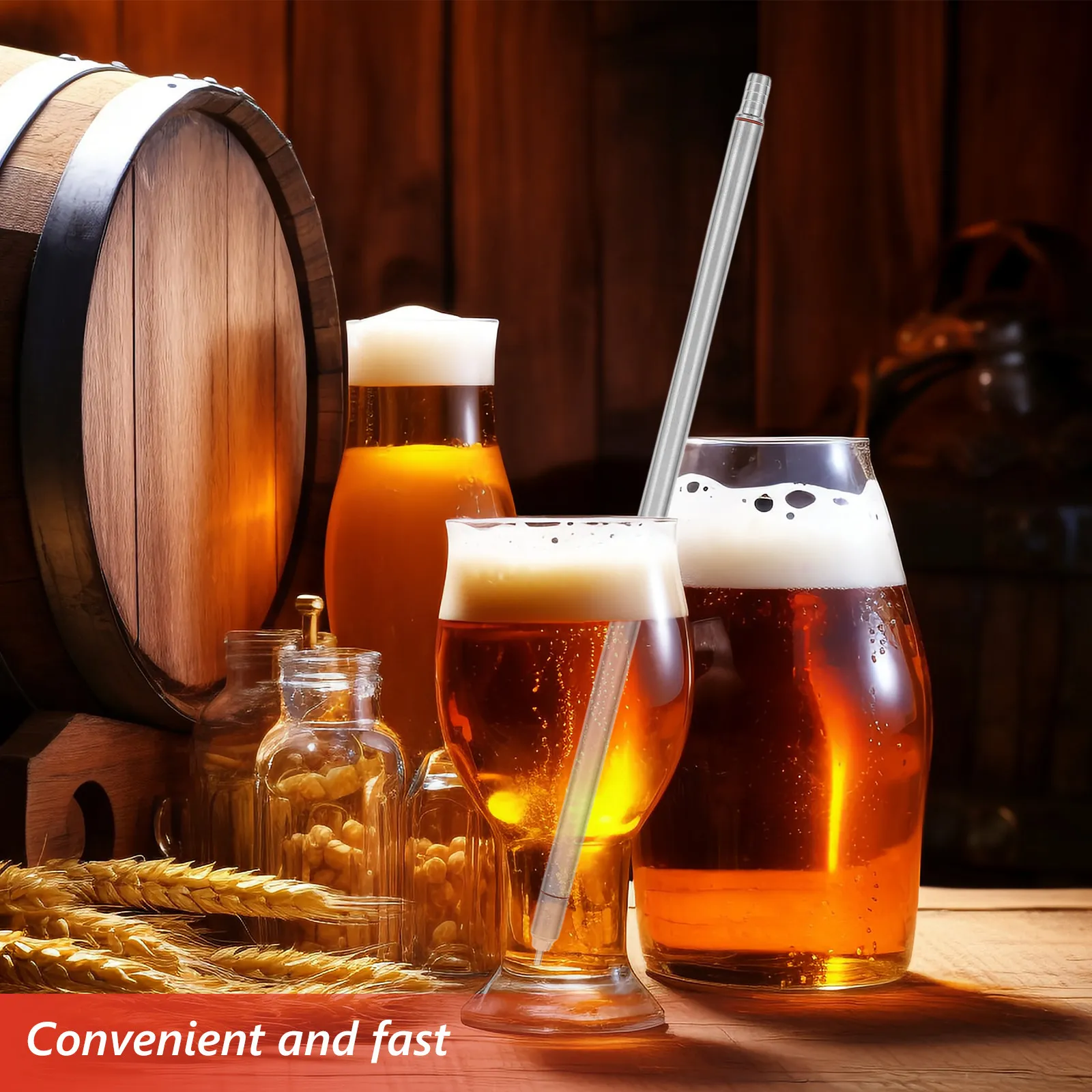 Bottle Filler Stop Valve Home Brew Kit Stainless Steel Bottling Wand Beer Wine Equipment Leak Free Transfer Tool