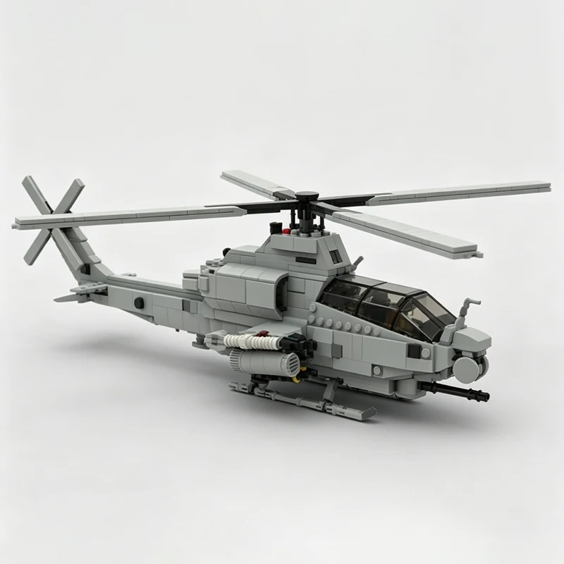 Exquisite Brand New MOC Blocks Bell AH-1Z Viper Helicopter Technical Modules Bricks Model Gift Christmas Toy DIY Assembly Set