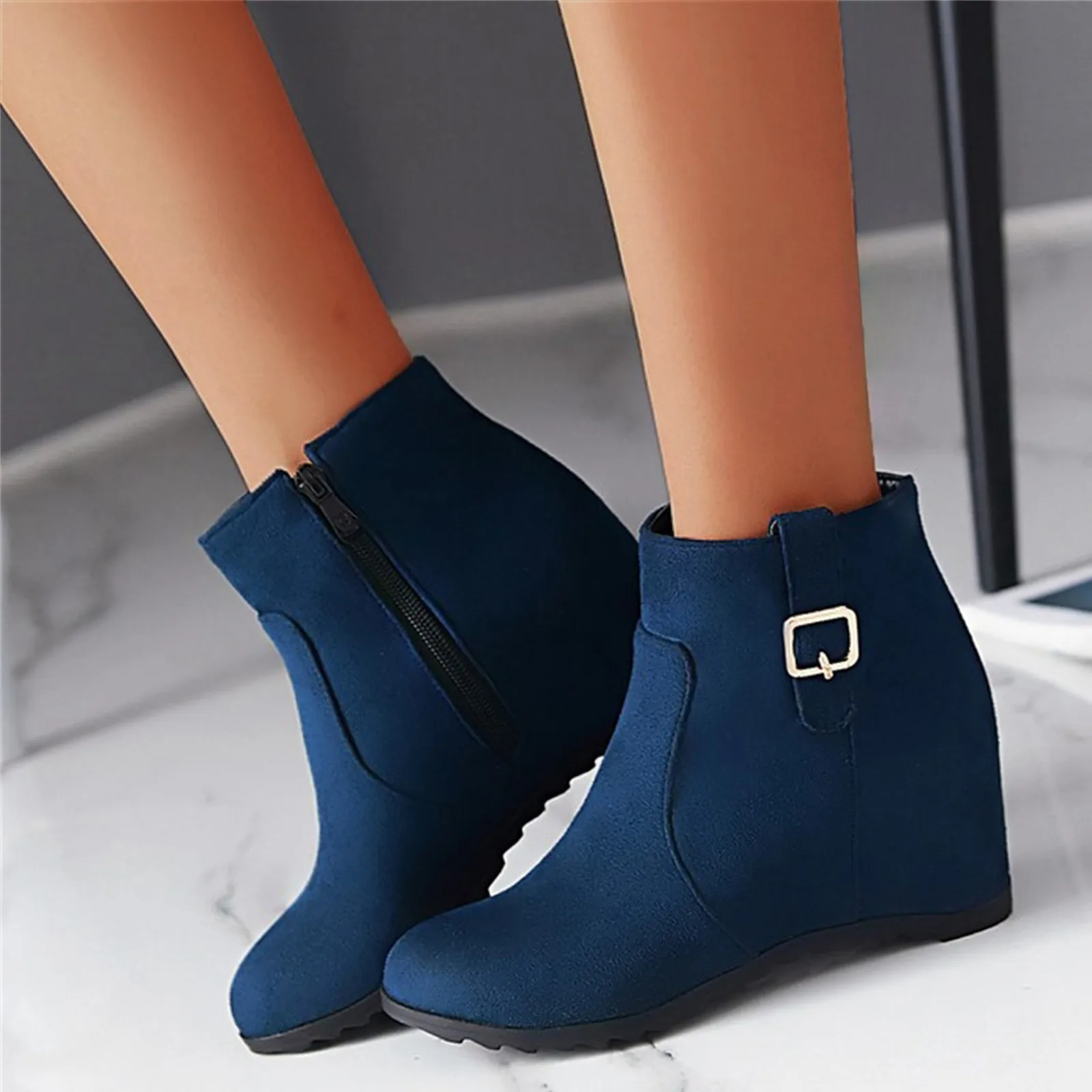 Water Boots Womens Wellies Mid Calf Wide Women Tall Boots Wide Calf Knee High Boots for Women with Heel Wide Calf Boots Women