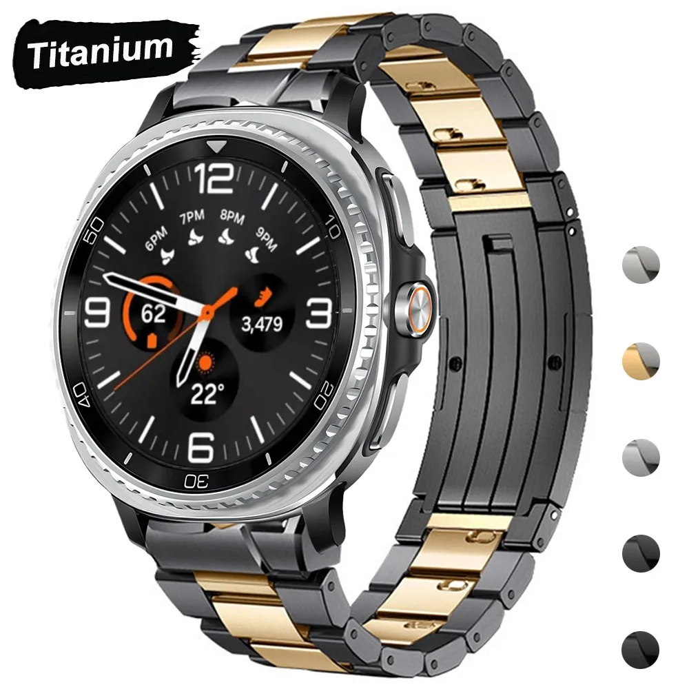 Titanium Strap for Samsung Galaxy Watch 8/8 Classic 40 44 46mm Quick-release Band Strap for Samsung Galaxy Ultra 47mm/Ultra 2025