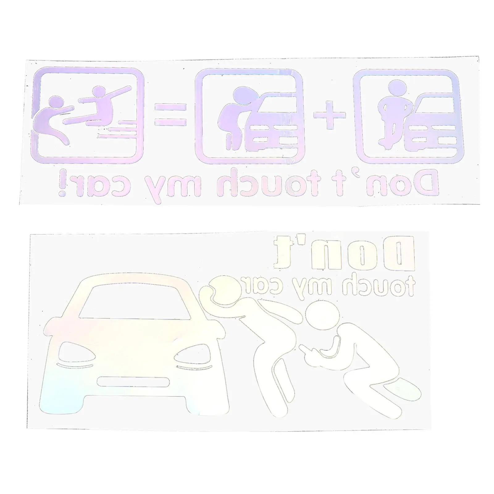 

Наклейки на кузов автомобиля, 2 шт., светоотражающие, с креативным текстом и мультяшным дизайном, CT297B CT297D, семь цветов, для длительного использования