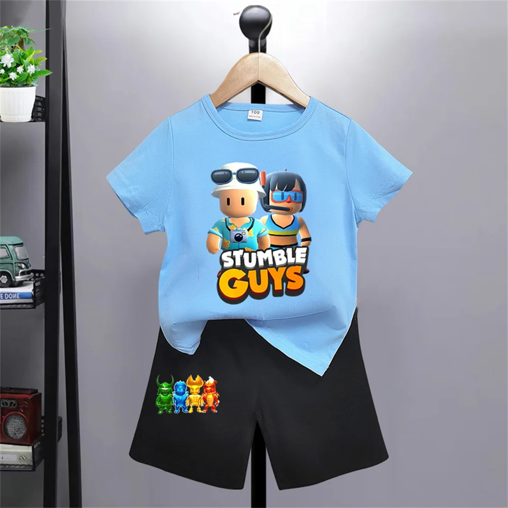 2PCS Children Clothing mother Kids Clothes Children's Sets Boys T-shirt Shorts Summer Cotton Short sleeve fashion Suit