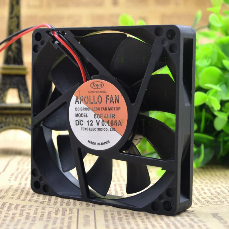

Вентилятор охлаждения H для Toyo APOLLO FAN 80F4HR 8CM 8015 12V 0.165A с высокой производительностью воздушного потока