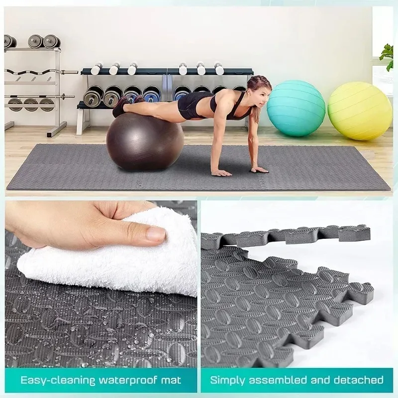 Puzzle Fitness Mat,Massager Mat,Eva Interlocking Foam Floor Tiles  for Babies for Home Gym,Home Gym Equipment Mat