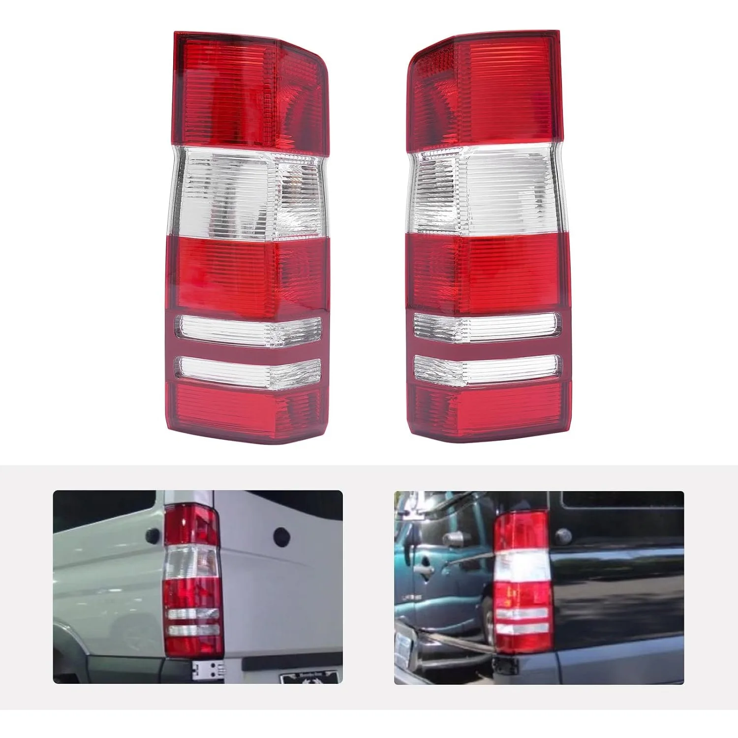 Tail Light Assembly for Sprinter 250 350 2007-2017 2015 2016 2014 Rear Halogen Backup Lamp Replacement Driver and Passenger Side