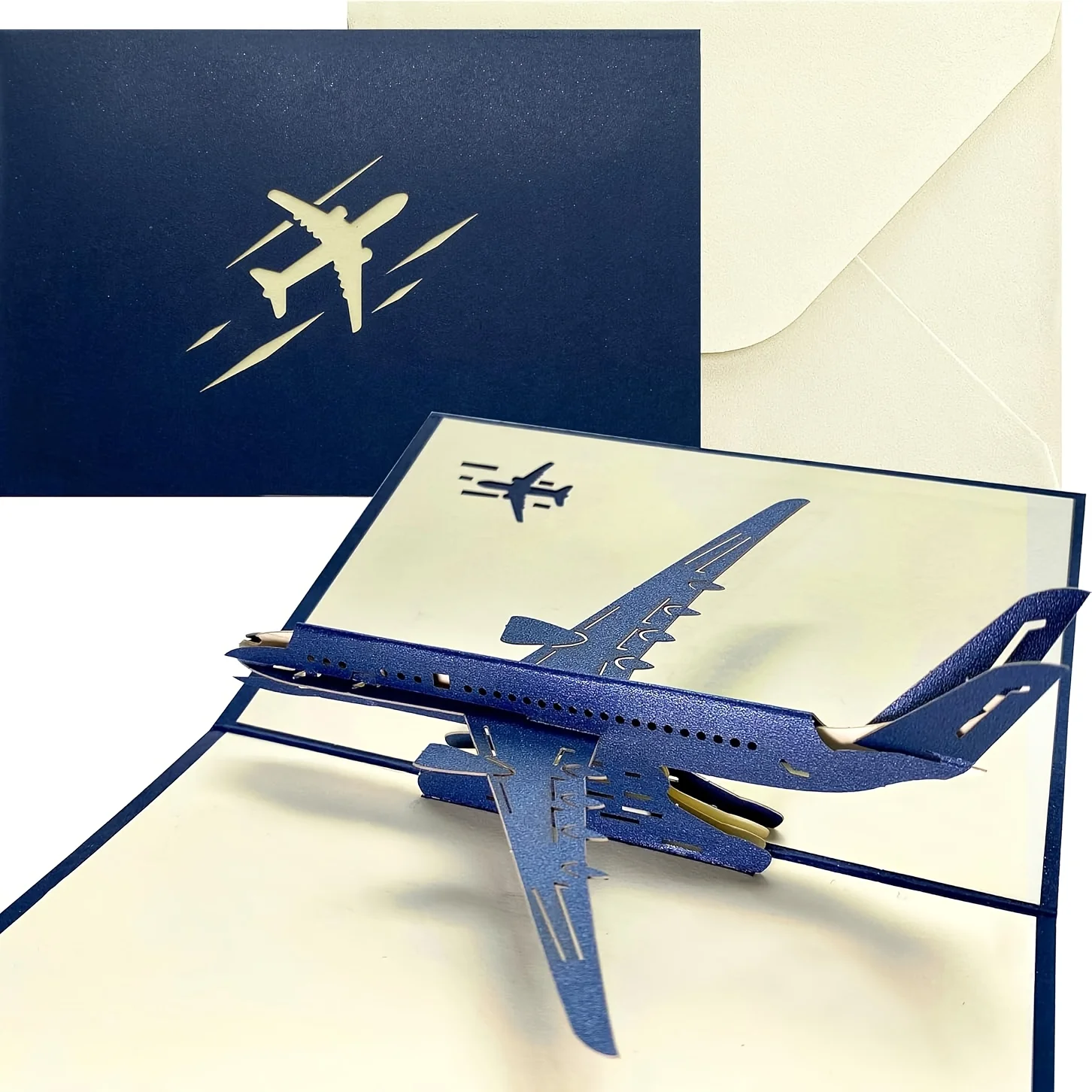 1Pcs Surprise 3D Pop-Up Airplane Greeting Card Creative Birthday Graduation Travel Gift Aviation Enthusiasts Adventure Lovers