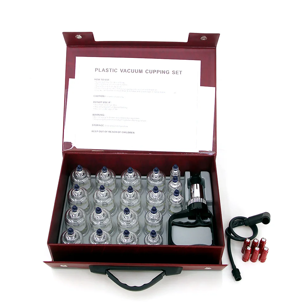 

Massage Therapy Cupping Device Acupuncture Suction Cups Jar Vacuum Cupping Set