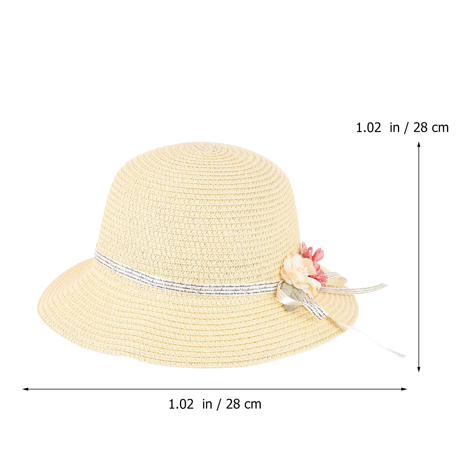 

1Set Kids Summer Straw Hat Set Uv Protection Sun Block Cap Lightweight Beach Tote Bag Children's Outdoor Kids Straw Hat