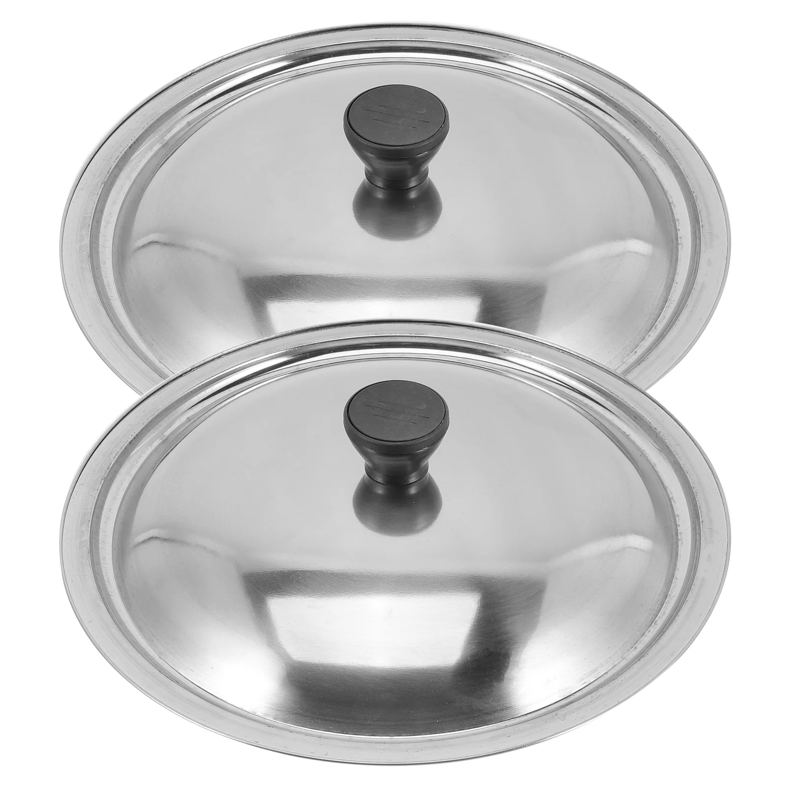 

2 Pcs Kitchen Gadget Stock Pot Lids Replacement Fire Stove Cover Bbq Accessories for Grill
