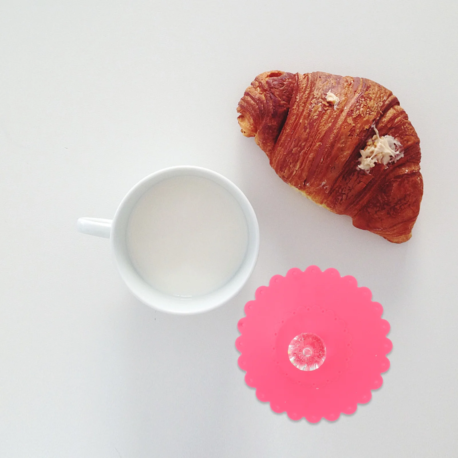 

6Pcs Silicone Cup Lids Diamond Flower Pattern Transparent Bright Color Leak Proof Airtight Seal Hot Drink Mug Covers