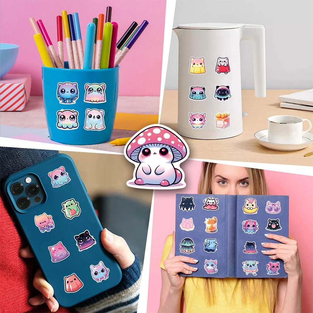 10/30/54pcs Cute Funny Cat Creative Stickers Cartoon Graffiti Sticker Notebook Phone Laptop Bike Kawaii Decoration Decals Toys