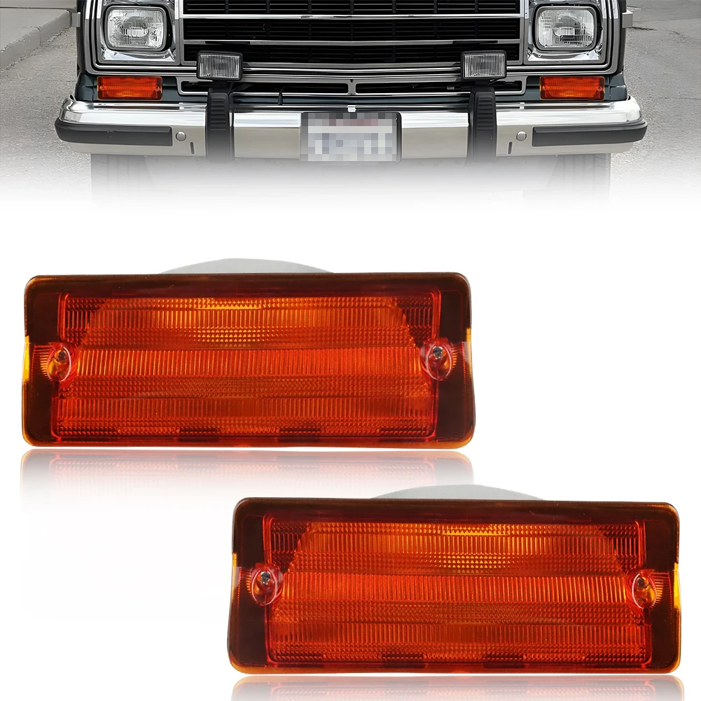 

2PCS Front Bumper Parking Light Turn Signal Light Cover For 1976-1991 Jeep Cherokee/Wagoneer/Grand Wagoneer/J10/J20/SJ No Bulb