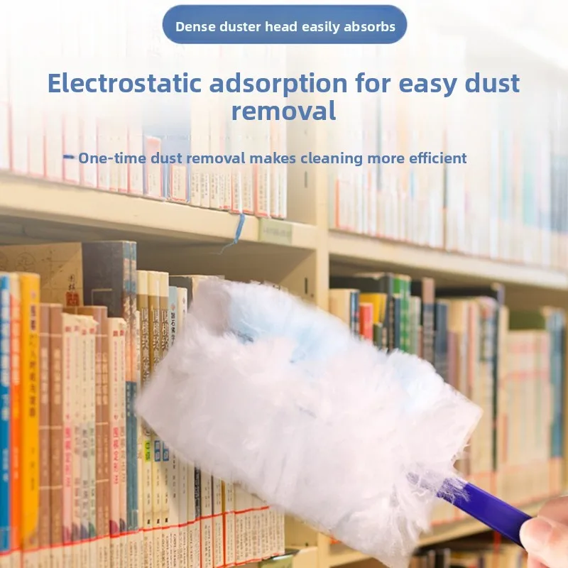Disposable Electrostatic Duster Set Extendable Handle Car Interior Home Cleaning Tool