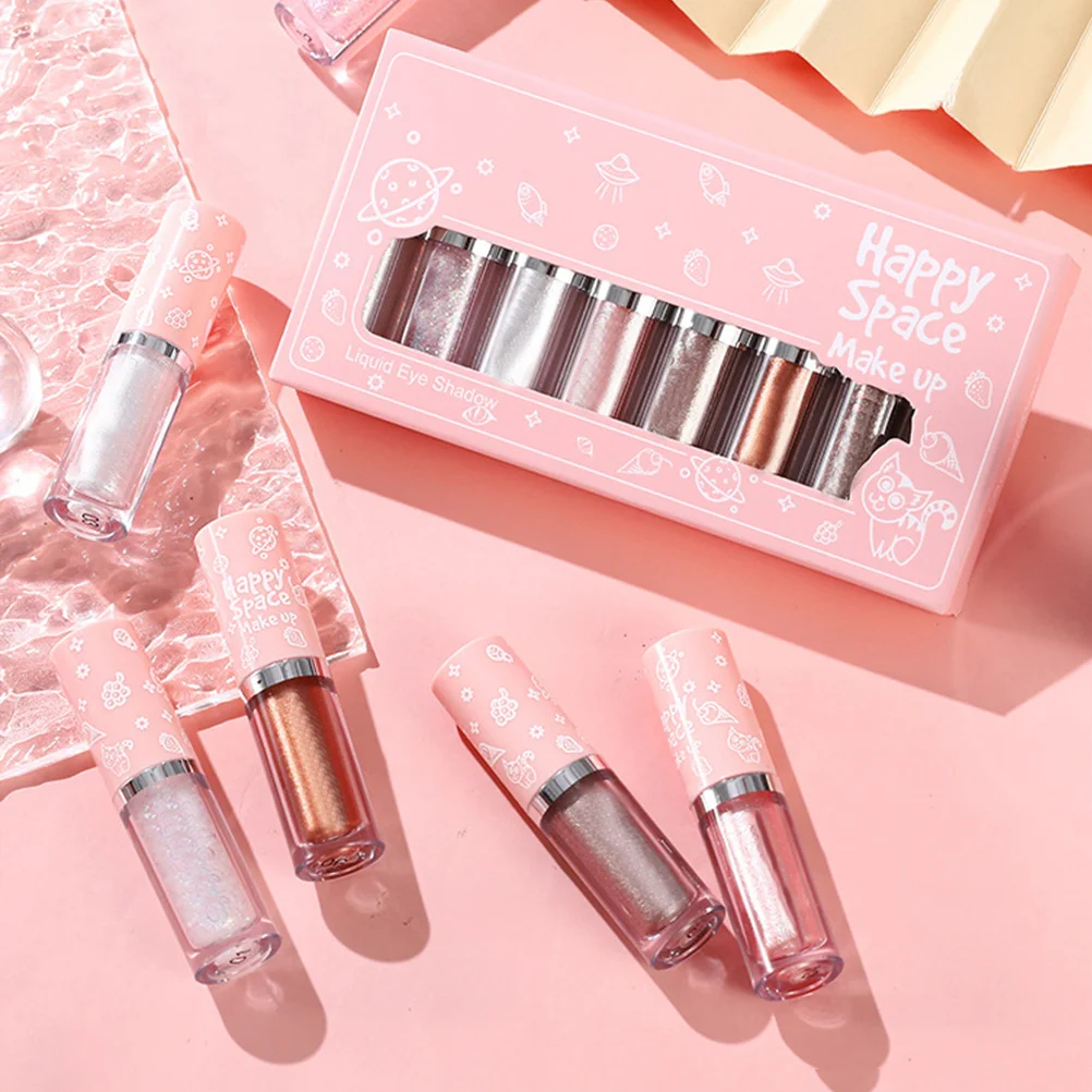 8 個のグリッターアイシャドウキット 特別な機会用のリキッドアイシャドウスティック 長時間持続する輝き効果 バレンタインに最適