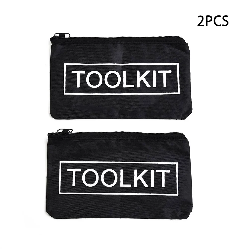 Set of 2 Waterproof 600D Oxford Cloth Tool Storage Bags Pouches Portable Carry Cases for Organizing Small Tools and Accessories