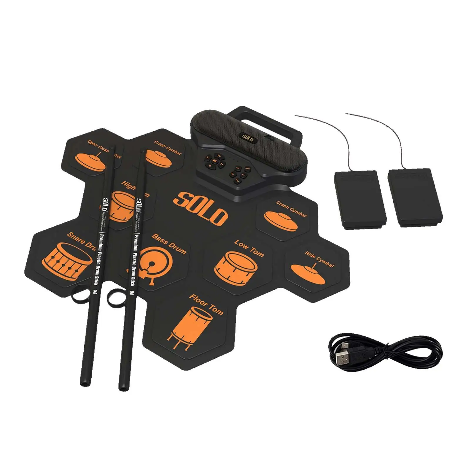 

Hand Rolled Electronic Drum Durable Tabletop Drum Set for Beginners Kids