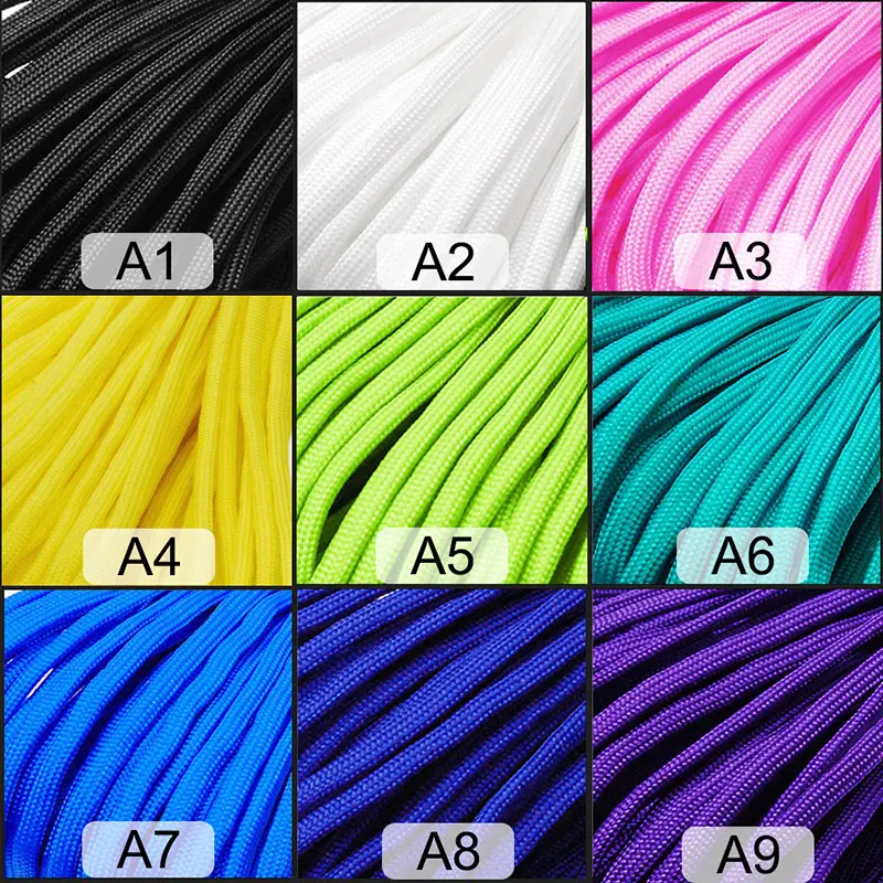 3/100 متر 4 مللي متر بلون المظلة الحبل الحبل حبل 7 ستراند أربطة الحذاء الحبل ل سوار Paracord لتقوم بها بنفسك الاكسسوارات الحرفية