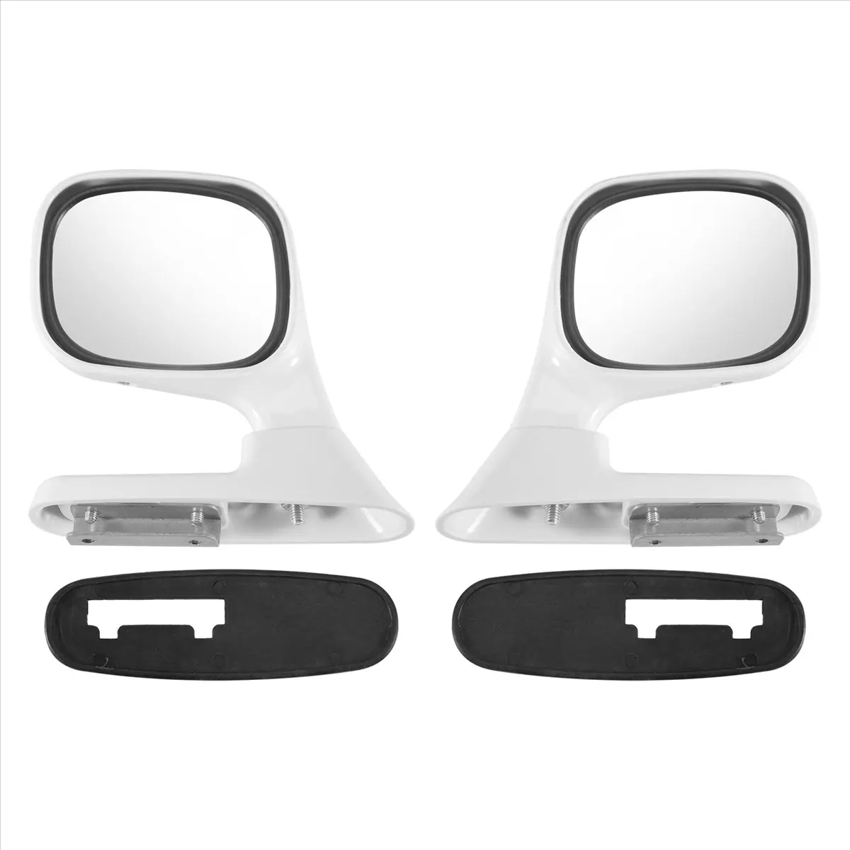 #64N (White)2Pcs Universal Hood Side Rear View Mirror Auto Exterior White,Automotive Parts & Accessories