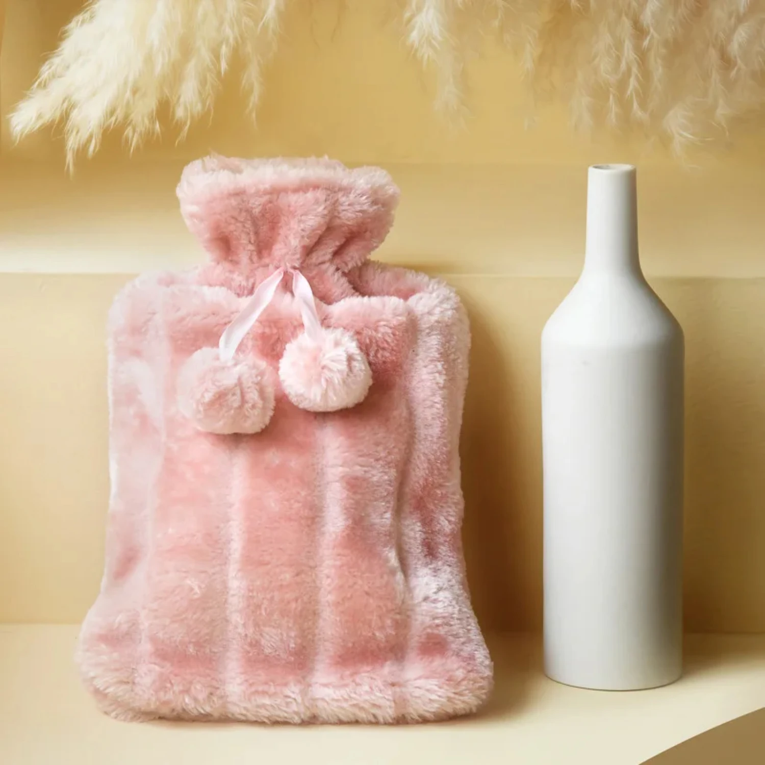 Bouillotte en peluche en laine de caoutchouc pour enfants, chauffe-pieds 2 litres, sac à eau réutilisable Kawaii, document solide, main chaude, ménage