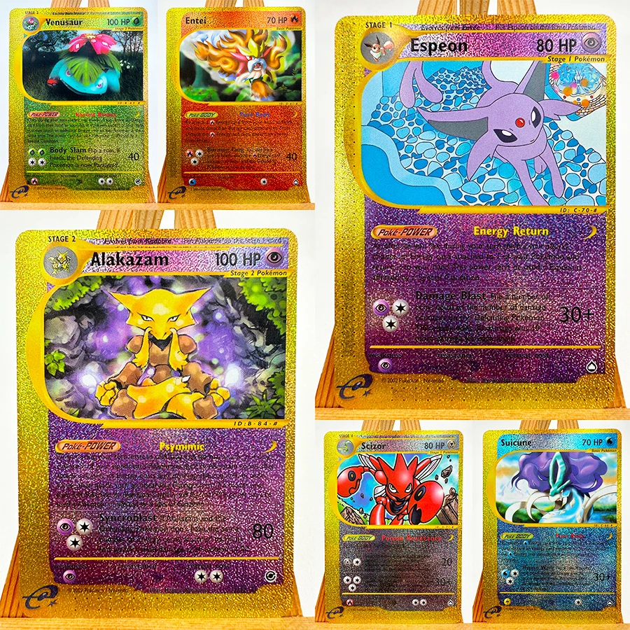 

Pokenmon PTCG электронная карта BTES Alakazam Venusaur игрушки хобби хобби коллекционные предметы коллекция игр аниме карты