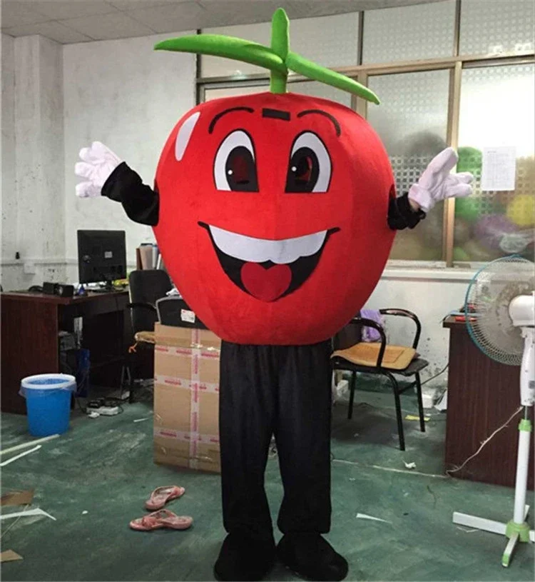 High Quality Red apple Mascot Costume Fruit Cartoon Apparel Cosplay Advertisement Mascot