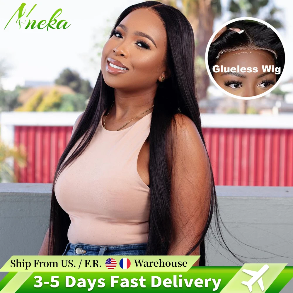 40 Inch Straight Lace Front Wig Human Hair 200% Density 5X5 Transparent HD Lace Frontal Glueless Wig Wear And Go 5X5 Glueless Wigs Human Hair Pre Plucked Ready To Wear Human Hair Wig