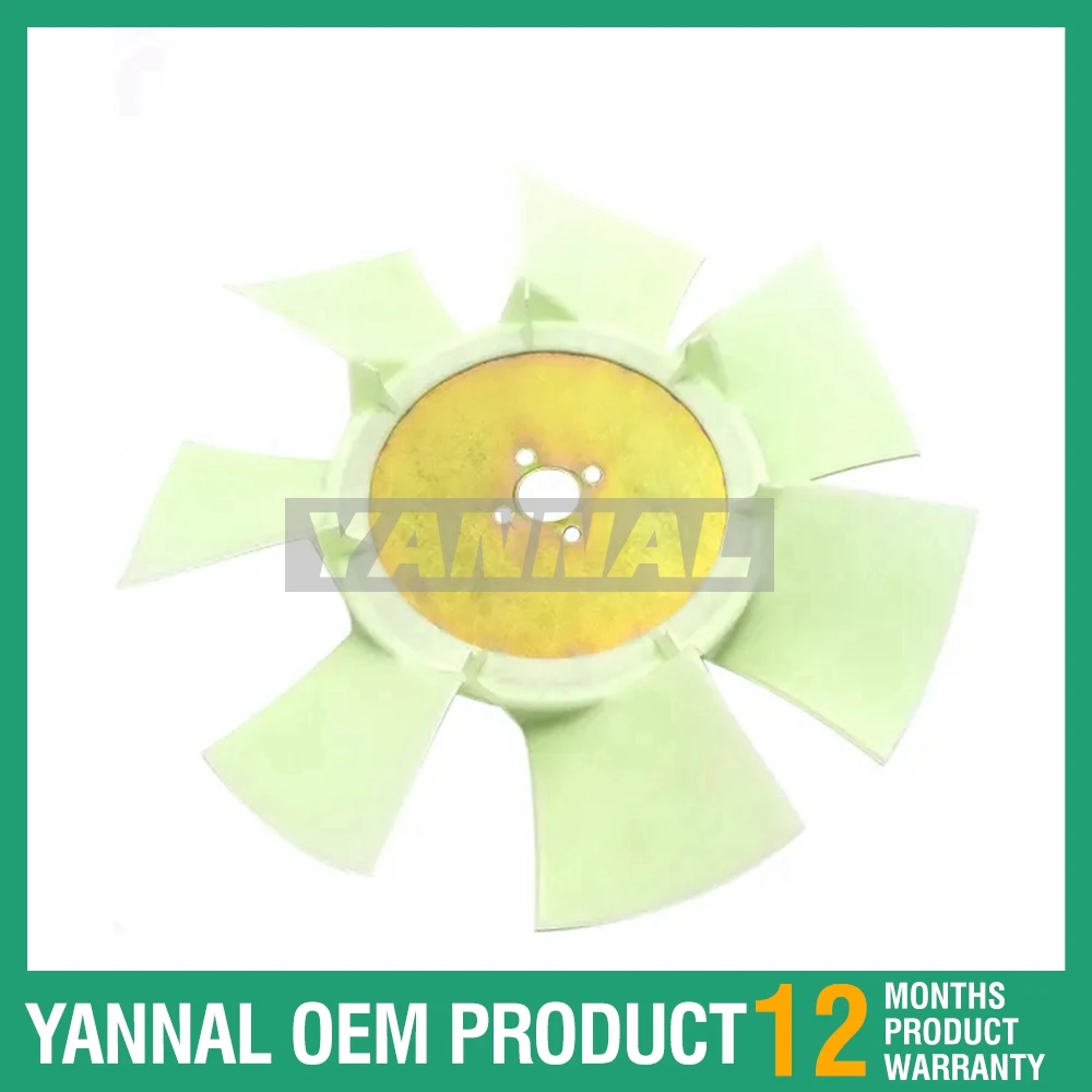 مروحة محرك بضمان لمدة عام لـ Perkins 145306880 402D 403D HP400 400 320 ملم. #1