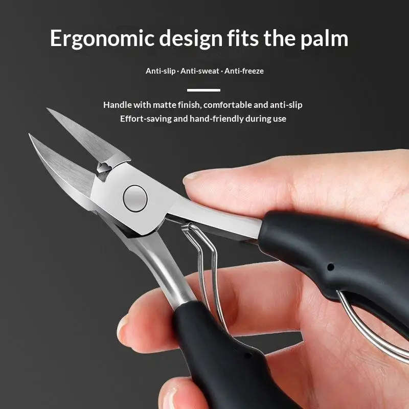 Toenail Clippers Nail Cutters Professional Pedicure Paronychia Tools Manicure Sets Stainless Steel Sharp Curved Blade Big Pliers