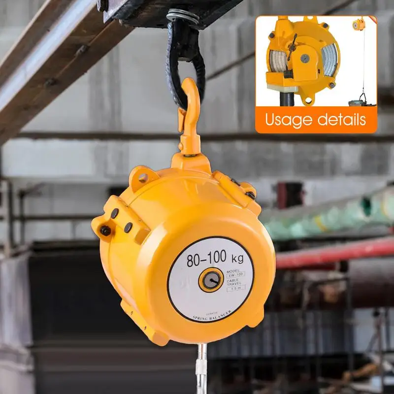 Tool Balancer Portable Tool Hanger 80-100kg Bearing Spring Tool Balancer Tool Belt Accessories Wire Rope Hangings Holding