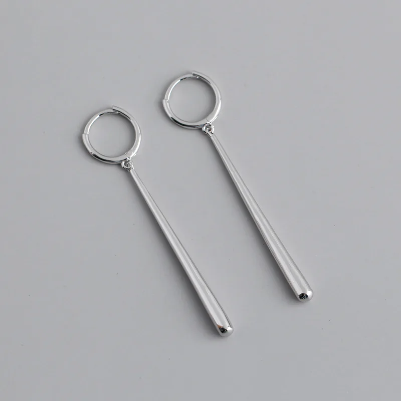 New Fashion Long Pendant Drop Earrings For Women Glossy Copper Elegant Female Dangle Earring Piercing Accessories Jewelry Gifts
