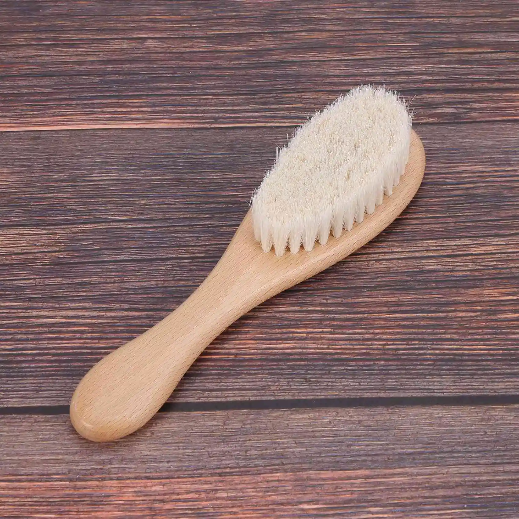 Wooden Handle Hairdressing Soft Fiber Brush Barber Neck Duster Cleaning Remove Brush Hair Styling Tools