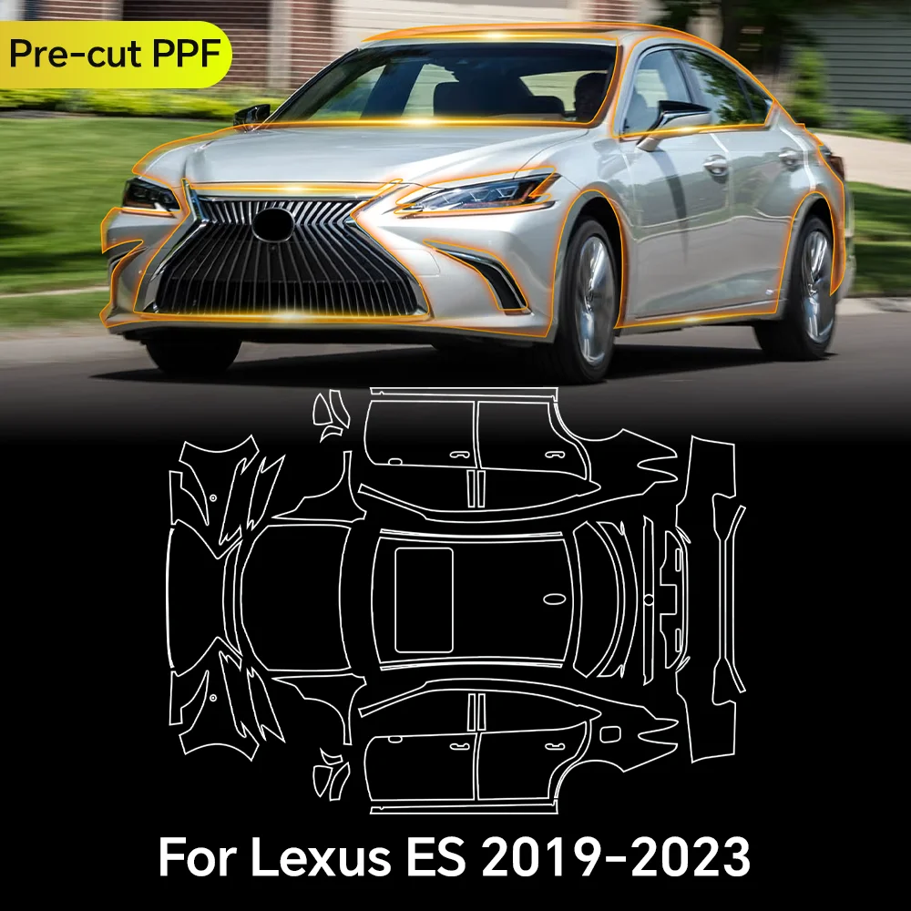 

For Lexus ES 250 300H 350 2019-2023 TPU Paint Protection Film Clear Bra Car Body Anti-scratch Pre-cut PPF Resistant Invisible