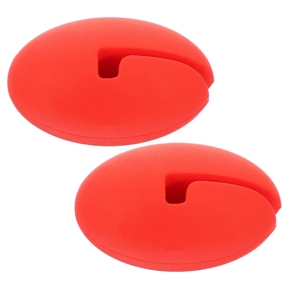 

2 Pcs Thermometer Holder Pot Clip for Temperature Probe Bracket Clips Probes Silica Gel Silicone Clamp