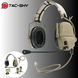 TAC-SKY Civilian Version Tactical AMP Communication Noise Cancelling Headset Helmet ARC Rail Mount Version for Hunting Airsoft