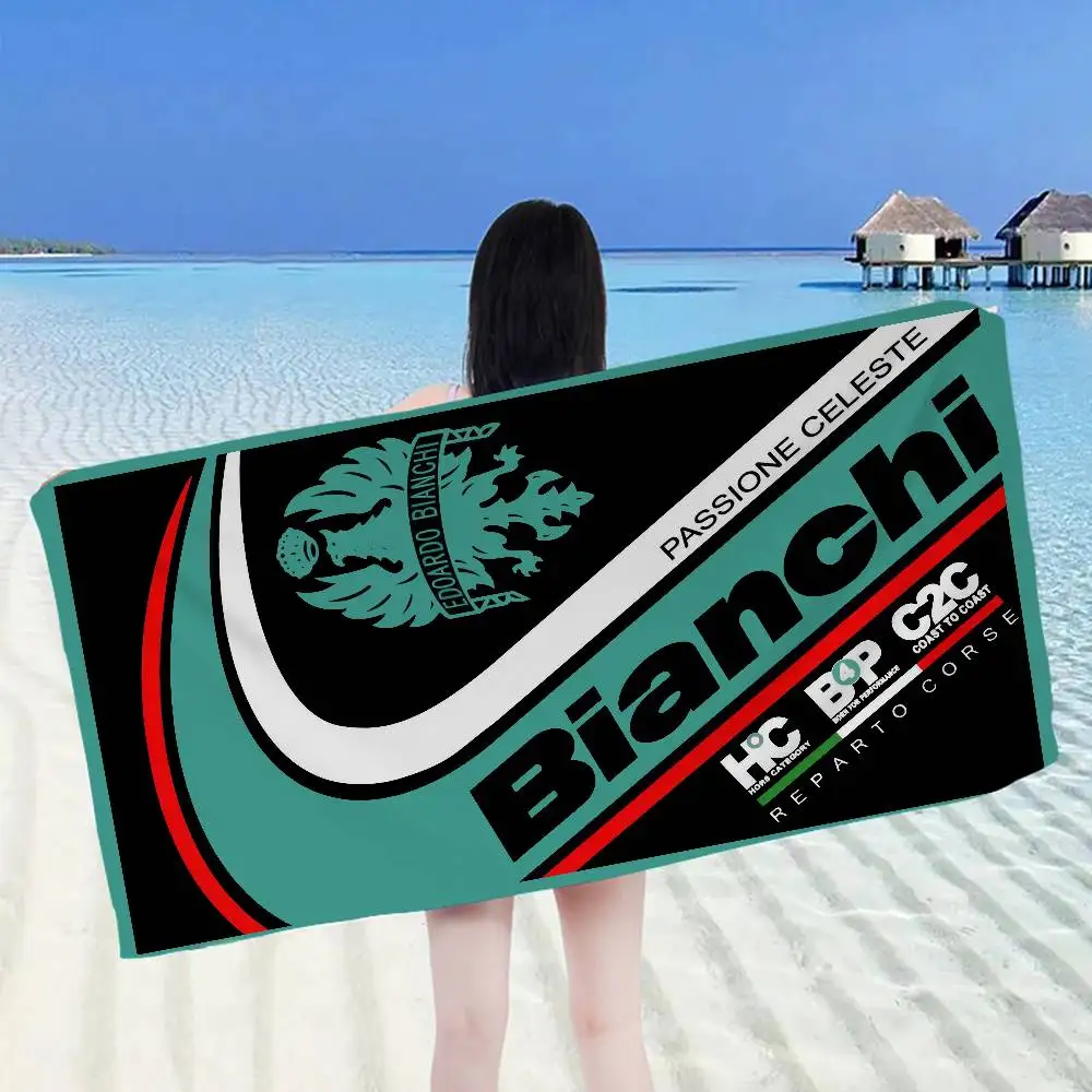 bicycle brand B-Bianchi Italy Microfiber Printed Beach Towel Mountain Climbing Yoga Beach Swimming Running Absorbent Soft Towel