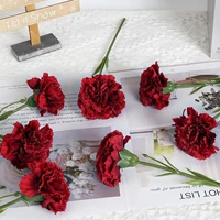 4/8pcs Artificial Flowers Silk Carnations Home Room Wedding Bridal Bouquet Festival Table Decor Accessories Garden DIY Gift 5