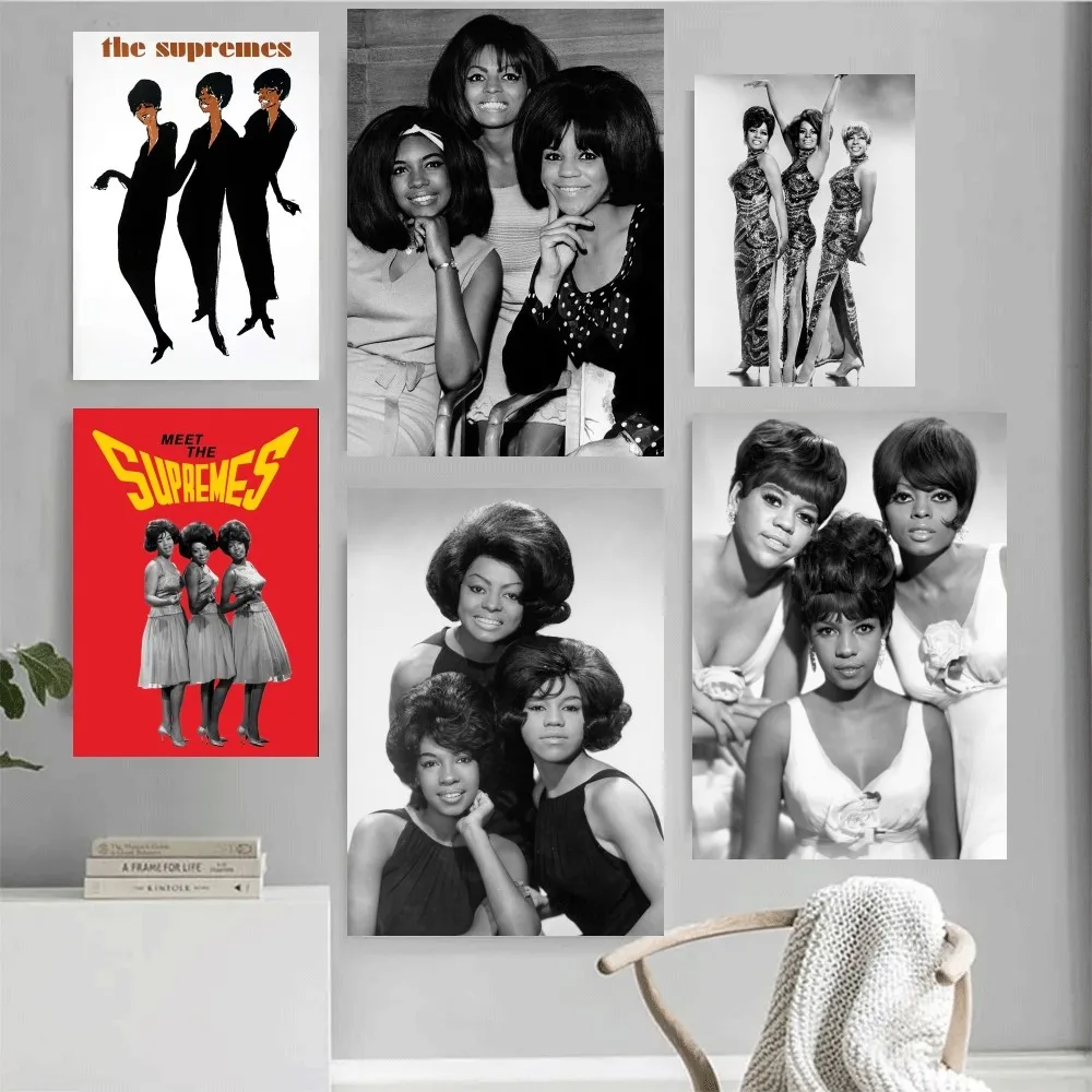 Band the supremes Poster Home Office Wall Bedroom Living Room Kitchen Decoration Painting