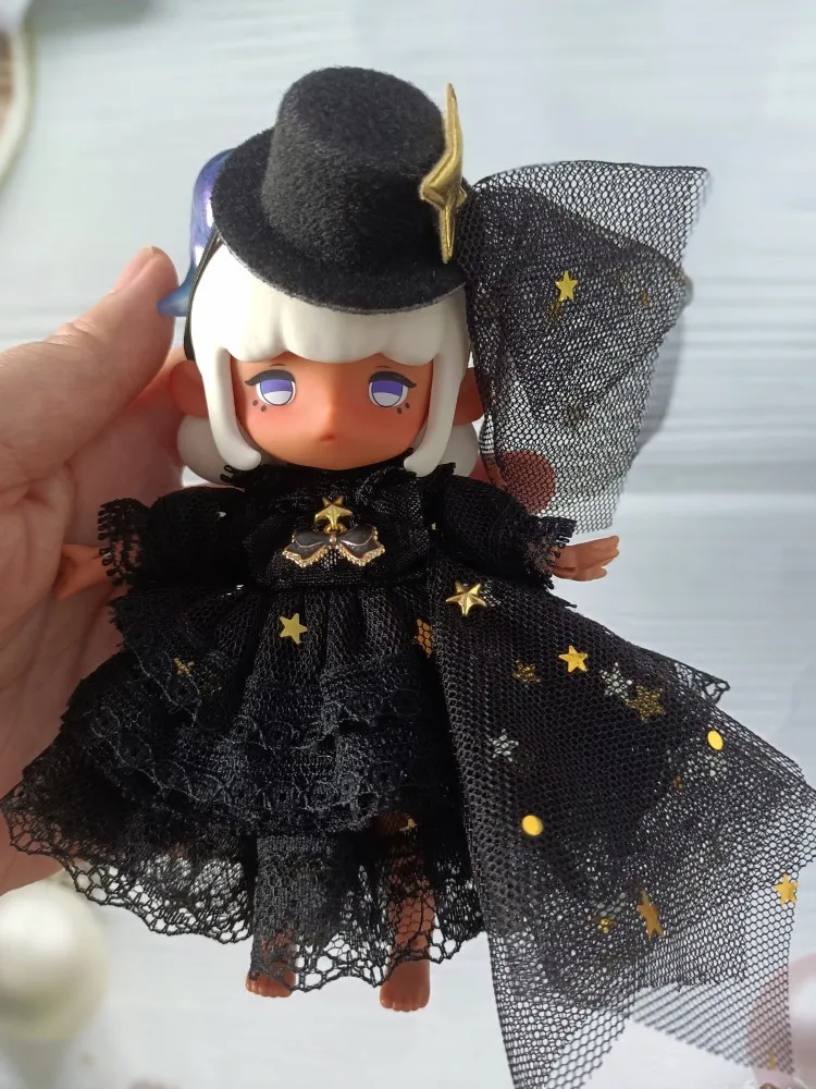 

Blythe 1/6 30cm holala monster baby Ob11 Bjd doll Black star yarn dress skirt toy clothes 434622