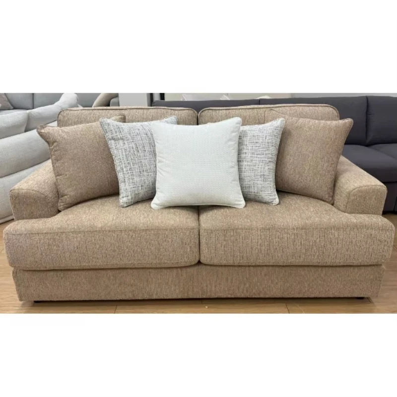 Classic living room upholstered double sofa Fabric double sofa Sponge filling Modular combination sofa set Furniture