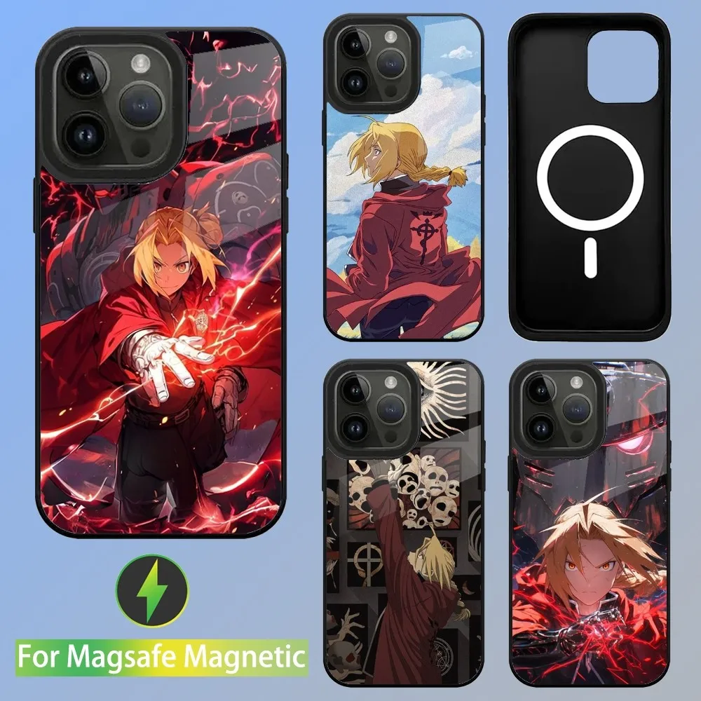 

e-Edward E-elric anime Phone Case For iPhone 15,14,13,12,11,Plus,Pro,Max Mini Magsafe Magnetic Wireless Charging