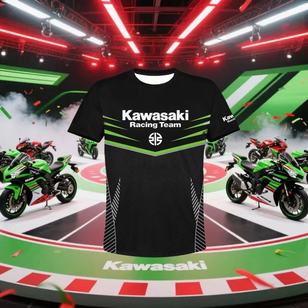 

Kawasaki Summer Outdoor Sports Popular Quick Drying Breathable Motorcycle T-shirt Thin Motorcycle Men Sports Comfortable T-shirt