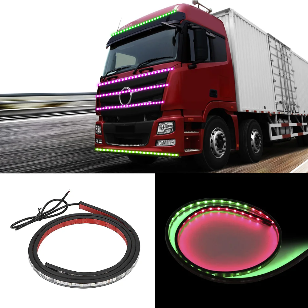 

24V Truck Roof Atmosphere Lamps RGB Colorful Flexible LED Strip 1-2.4M