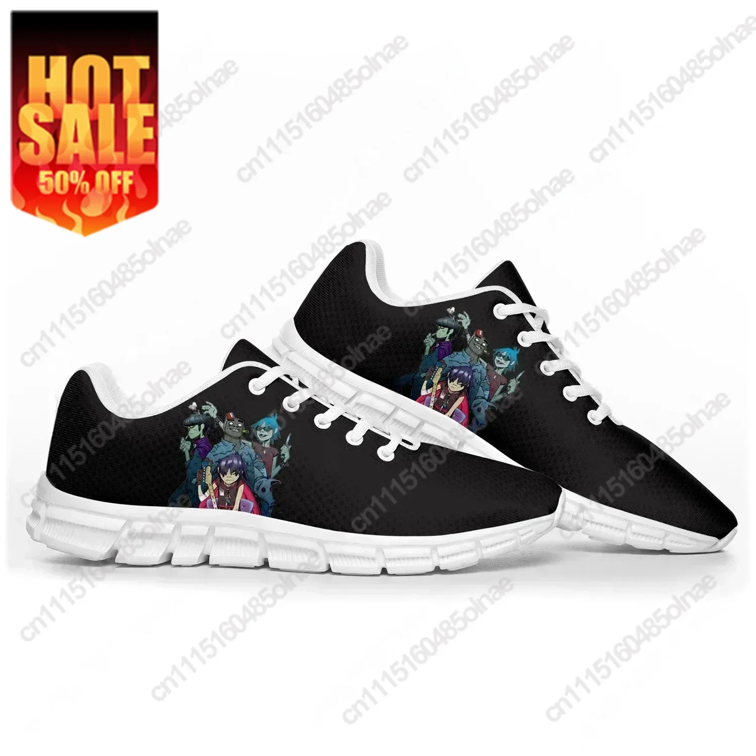 Gorillaz Virtual Rock Band Fashion Sports Shoes Mens Womens Teenager Sneakers Custom High Quality Couple Shoes